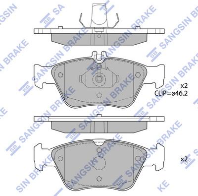 Hi-Q SP1755 - Bremžu uzliku kompl., Disku bremzes www.autospares.lv