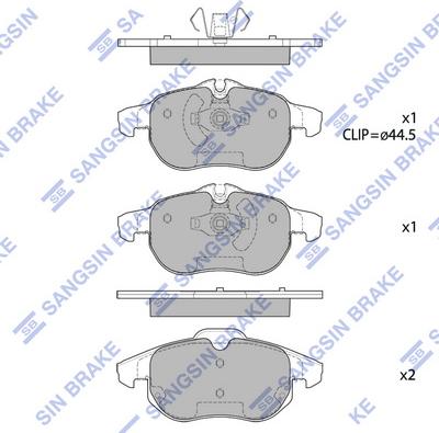 Hi-Q SP1758 - Brake Pad Set, disc brake www.autospares.lv