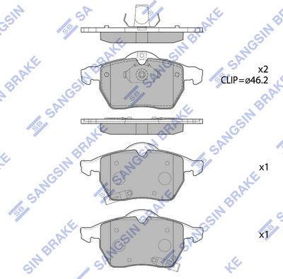 Hi-Q SP1757 - Bremžu uzliku kompl., Disku bremzes autospares.lv