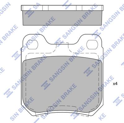 Hi-Q SP1760 - Тормозные колодки, дисковые, комплект www.autospares.lv