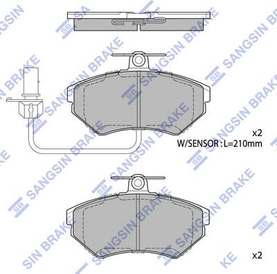 Hi-Q SP1708A - Bremžu uzliku kompl., Disku bremzes www.autospares.lv