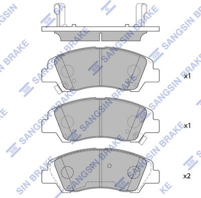 Hi-Q SP1719 - Bremžu uzliku kompl., Disku bremzes www.autospares.lv