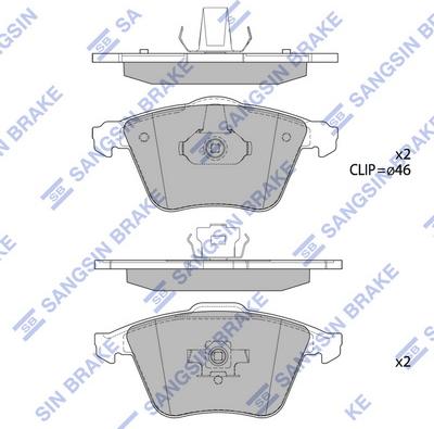 Hi-Q SP1784 - Тормозные колодки, дисковые, комплект www.autospares.lv