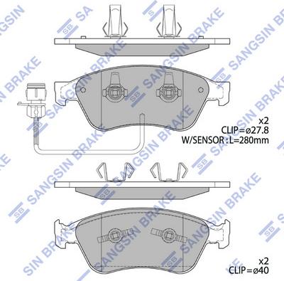 Hi-Q SP1788 - Bremžu uzliku kompl., Disku bremzes autospares.lv