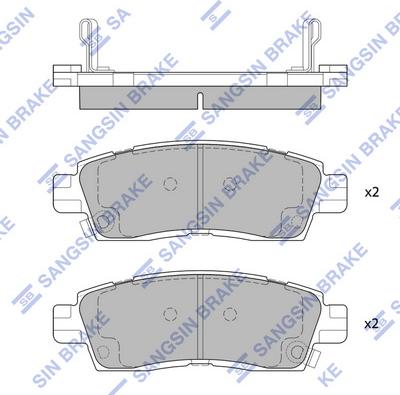 Hi-Q SP1783 - Bremžu uzliku kompl., Disku bremzes www.autospares.lv