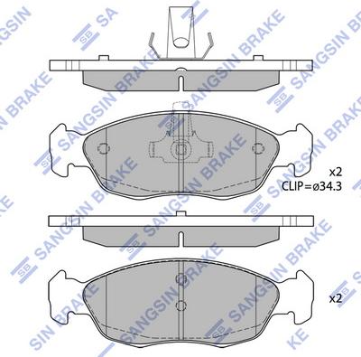 Hi-Q SP1737 - Brake Pad Set, disc brake www.autospares.lv