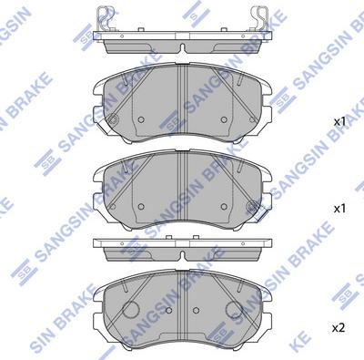 Hi-Q SP2556 - Тормозные колодки, дисковые, комплект www.autospares.lv