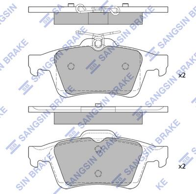 Hi-Q SP2091 - Тормозные колодки, дисковые, комплект www.autospares.lv