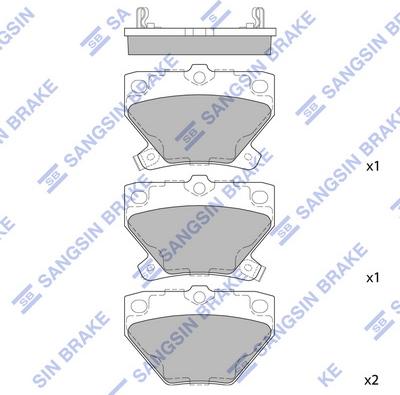 Hi-Q SP2044 - Bremžu uzliku kompl., Disku bremzes autospares.lv