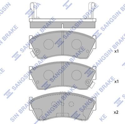 Hi-Q SP2009 - Brake Pad Set, disc brake www.autospares.lv