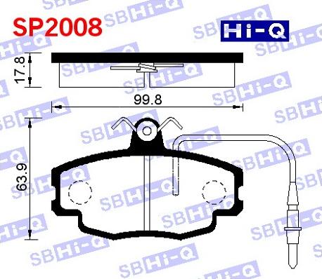 Hi-Q SP2008 - Тормозные колодки, дисковые, комплект www.autospares.lv