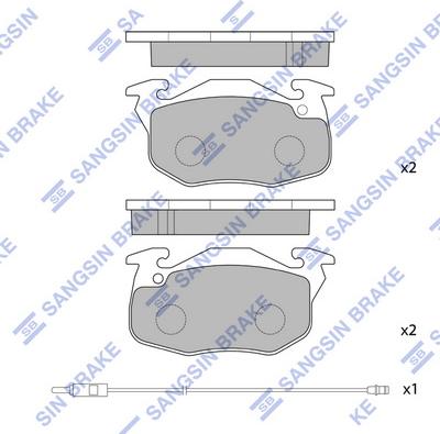 Hi-Q SP2003 - Brake Pad Set, disc brake www.autospares.lv