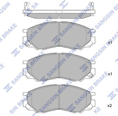 Hi-Q SP2011 - Bremžu uzliku kompl., Disku bremzes www.autospares.lv