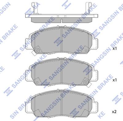 Hi-Q SP2012A - Brake Pad Set, disc brake www.autospares.lv