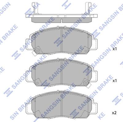 Hi-Q SP2012B - Brake Pad Set, disc brake www.autospares.lv