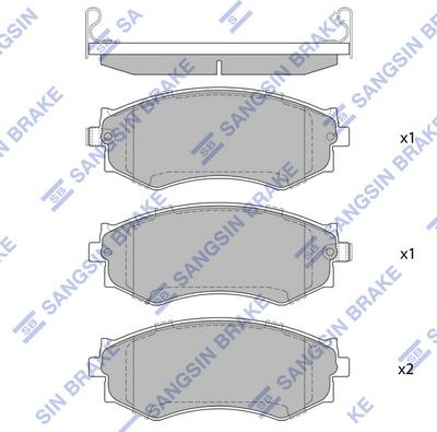 Hi-Q SP2034A - Bremžu uzliku kompl., Disku bremzes autospares.lv