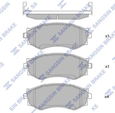 Hi-Q SP2034B - Bremžu uzliku kompl., Disku bremzes www.autospares.lv