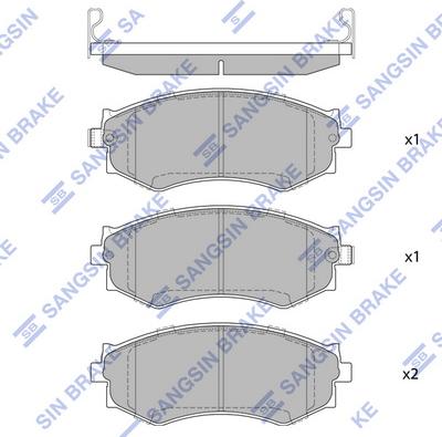 Hi-Q SP2034 - Bremžu uzliku kompl., Disku bremzes www.autospares.lv