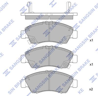 Hi-Q SP2032A - Тормозные колодки, дисковые, комплект www.autospares.lv