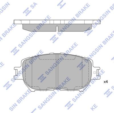 Hi-Q SP2037 - Bremžu uzliku kompl., Disku bremzes www.autospares.lv