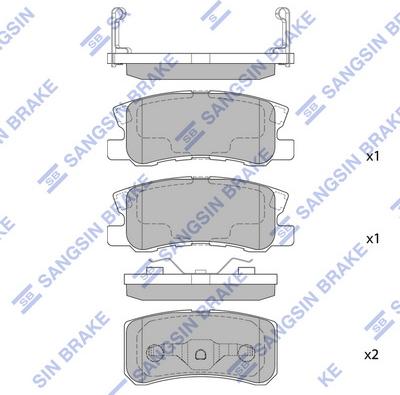 Hi-Q SP2076 - Brake Pad Set, disc brake www.autospares.lv