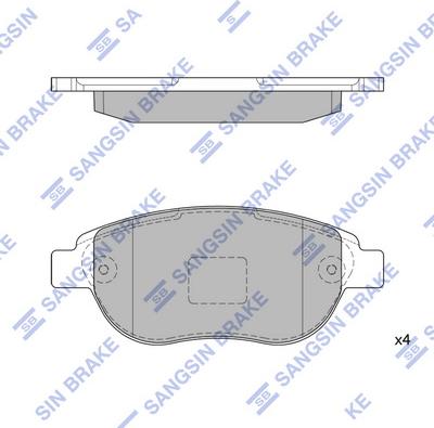 Hi-Q SP2073 - Тормозные колодки, дисковые, комплект www.autospares.lv