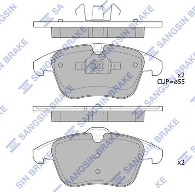 Hi-Q SP2101F - Bremžu uzliku kompl., Disku bremzes autospares.lv