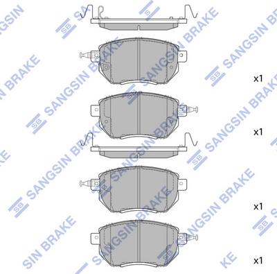 Hi-Q SP2107 - Brake Pad Set, disc brake www.autospares.lv