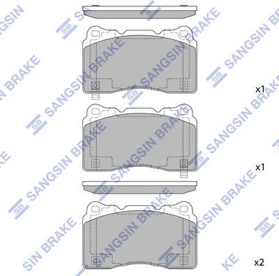 Hi-Q SP2119 - Bremžu uzliku kompl., Disku bremzes autospares.lv