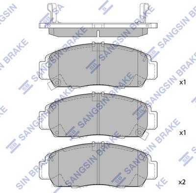 Hi-Q SP2114 - Brake Pad Set, disc brake www.autospares.lv