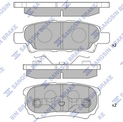 Hi-Q SP2111 - Bremžu uzliku kompl., Disku bremzes www.autospares.lv