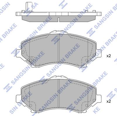 Hi-Q SP2185 - Bremžu uzliku kompl., Disku bremzes www.autospares.lv