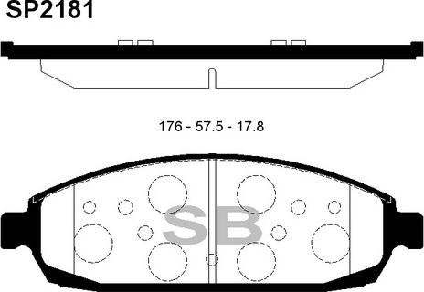 Hi-Q SP2181 - Bremžu uzliku kompl., Disku bremzes autospares.lv