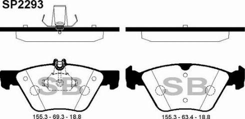 Hi-Q SP2293 - Bremžu uzliku kompl., Disku bremzes www.autospares.lv