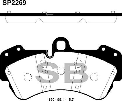 Hi-Q SP2269 - Bremžu uzliku kompl., Disku bremzes www.autospares.lv