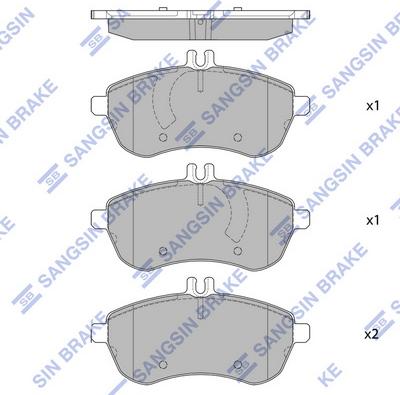 Hi-Q SP2284 - Bremžu uzliku kompl., Disku bremzes autospares.lv