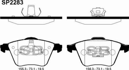 Hi-Q SP2283 - Bremžu uzliku kompl., Disku bremzes www.autospares.lv