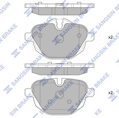 Hi-Q SP2275 - Bremžu uzliku kompl., Disku bremzes autospares.lv