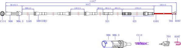 Hi-Q SWS1623 - Indikators, Bremžu uzliku nodilums www.autospares.lv