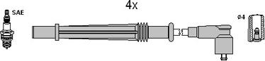 Hitachi 134968 - Augstsprieguma vadu komplekts www.autospares.lv