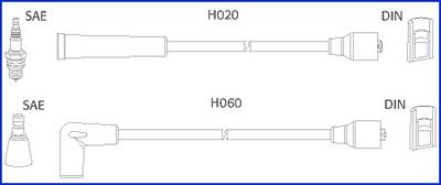 Hitachi 134457 - Augstsprieguma vadu komplekts www.autospares.lv