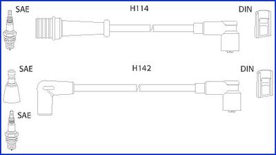 Hitachi 134485 - Augstsprieguma vadu komplekts www.autospares.lv