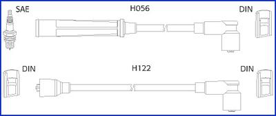 HITACHI 134438 - Augstsprieguma vadu komplekts www.autospares.lv