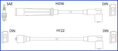 Hitachi 134474 - Augstsprieguma vadu komplekts www.autospares.lv