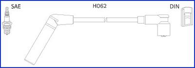 Hitachi 134478 - Augstsprieguma vadu komplekts www.autospares.lv