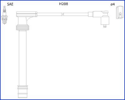 Hitachi 134518 - Augstsprieguma vadu komplekts www.autospares.lv