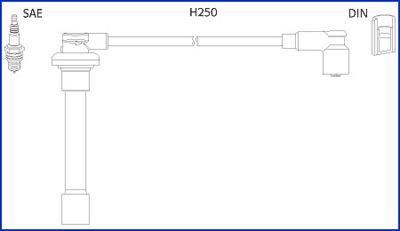 Hitachi 134520 - Augstsprieguma vadu komplekts www.autospares.lv