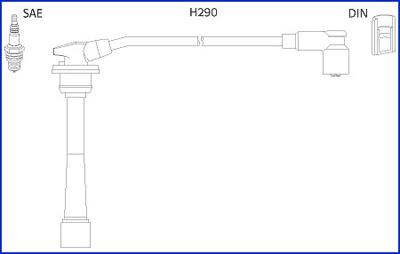 Hitachi 134528 - Augstsprieguma vadu komplekts www.autospares.lv