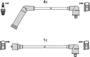 Hitachi 134116 - Augstsprieguma vadu komplekts www.autospares.lv