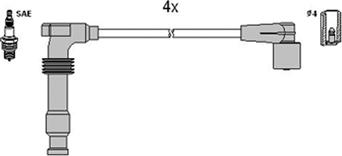 Hitachi 134121 - Augstsprieguma vadu komplekts www.autospares.lv